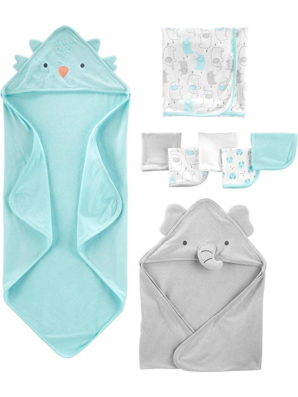 Adorable Baby Girls' 8-Piece Towel & Washcloth Set - Soft, Absorbent, Perfect